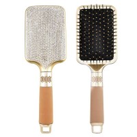 Glitter Paddle Brushes Boar Hair Brush Detangling Camouflage Character Custom Logo For Women Pink Anti-Static Brosse Club