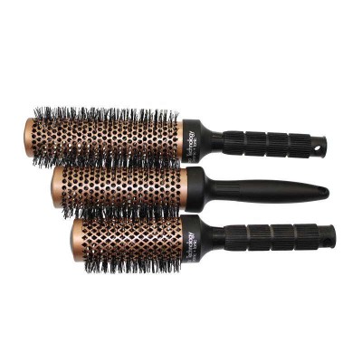 New customized long round ceramic nylon hair brushes