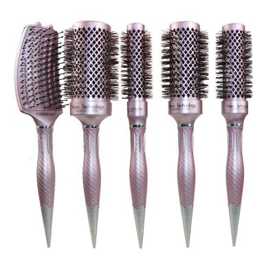 Customized High-grade rose gold round hair brush