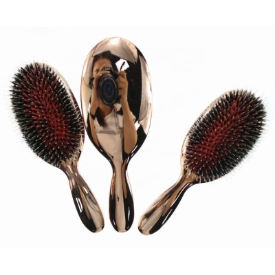 Shiny look comfortable touch mini detangle plating air cushion hair brush