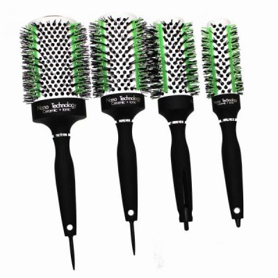 professional salon round ceramci plastic mixing ionic bristle hair brush