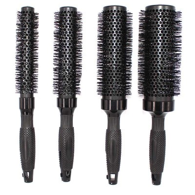 Heat resistant salon use long barrel round hair brush and comb sets wholesale