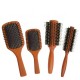 Wholesale Paddle Round White Scalp Massage Detangling Boar Nylon Bristle Hair Brush Wood Double Use Dry with Laser Logo