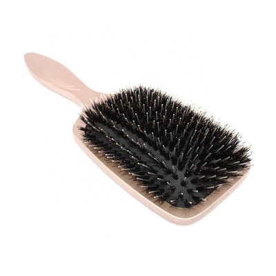 OEM plastic hair massage brush nylon mixed boar bristle paddle brush for salon