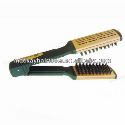 double sided custom boar bristle ceramic hair straightening brush