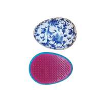 Egg Shape detangle plastic hair brush