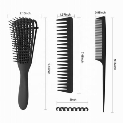 Detangle hair brush custom logo brush hair extensions massage hair comb set