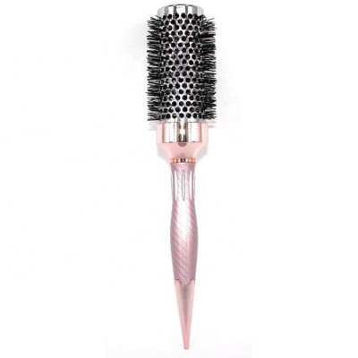 Customized salon use round ionic nylon bristle detangling hair brush