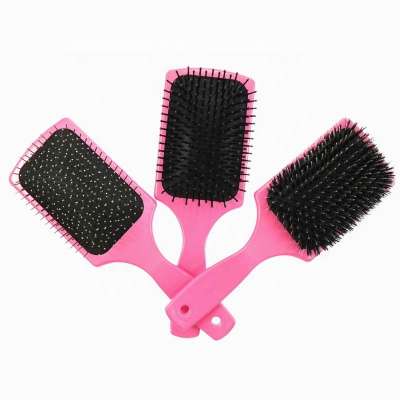 New style compact paddle feature nylon plastic travel detangler comb brush detangling hairbrush