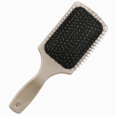 private label comfortable massage brushes metal pins bristle paddle hair brush