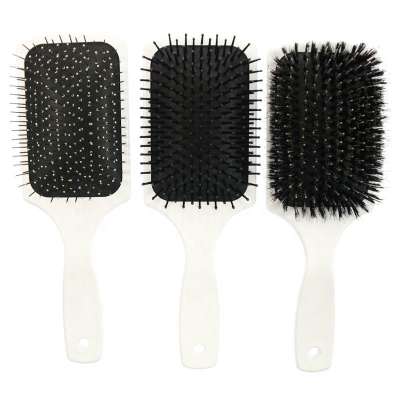 2020 hot selling  plastic scalp massage paddle  boar bristle hair brush private label