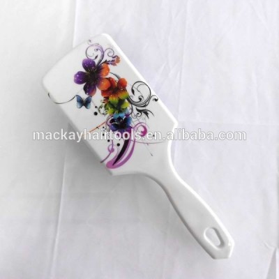 custom beauty logo massage paddle hair nylon brush